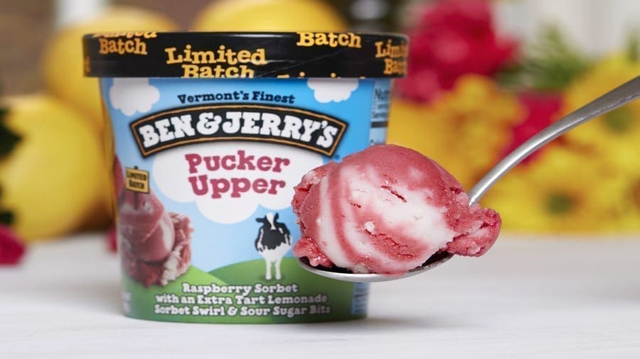 Ben & Jerry’s unveils new raspberry sorbet with lemonade swirl in US