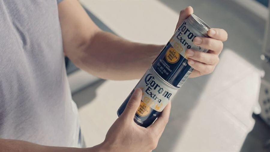 Corona beer unveils interlocking cans to reduce plastic packaging