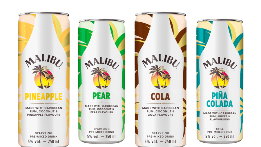 Pernod Ricard unveils new designs for Malibu rum portfolio