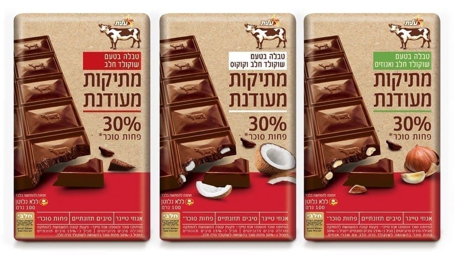 Strauss Group debuts milk chocolate bar with 30 percent less sugar