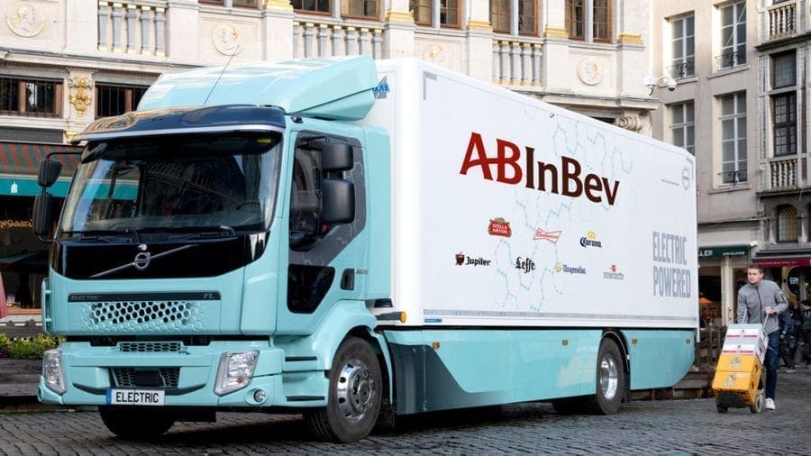 AB InBev to use electric Volvo Trucks to deliver beers with zero emissions