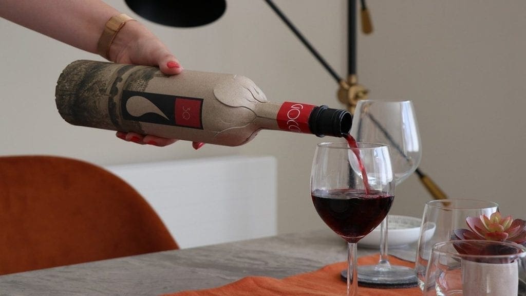 Sustainable packaging company Frugalpac launches wine bottle made of recycled paperboard