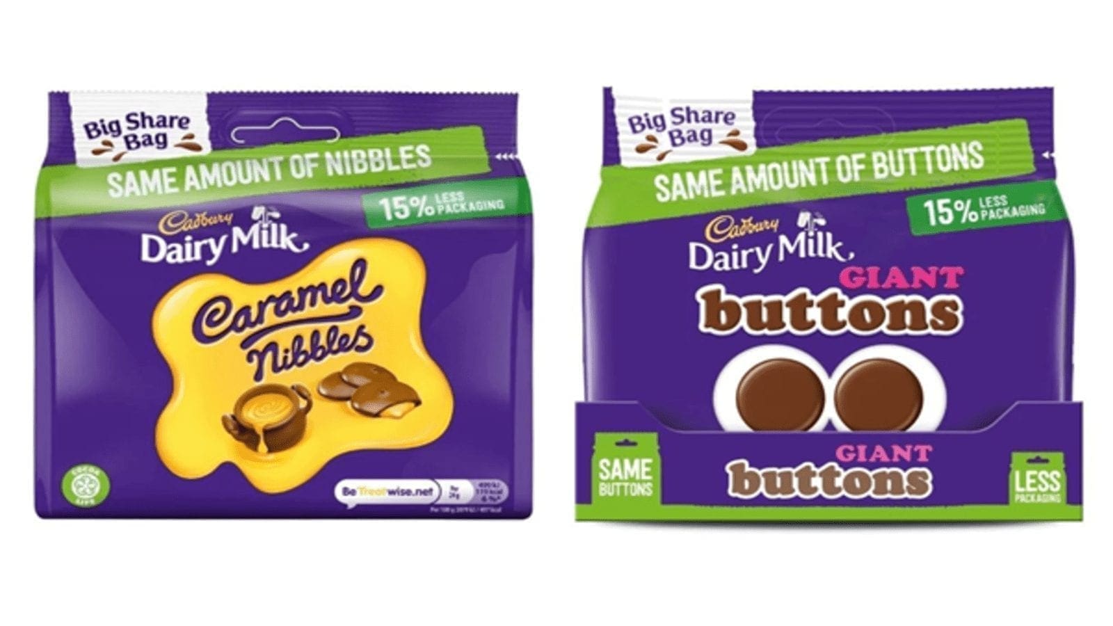 Mondelēz International to reduce the size of Cadbury share bags by 15%