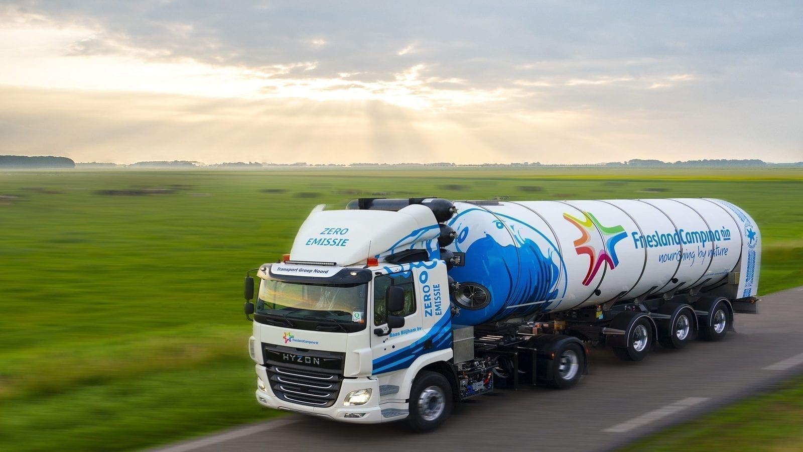 FrieslandCampina launches hydrogen-powered milk truck in journey towards CO2-neutral future