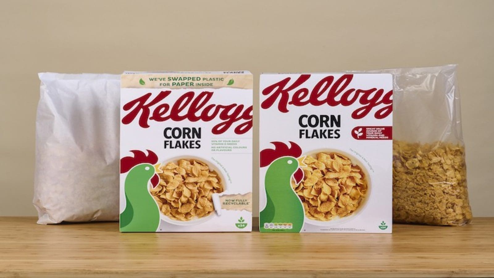 Kellogg’s trials paper-based liner for cereal packaging as Suntory transitions to 100% plant-based bottle