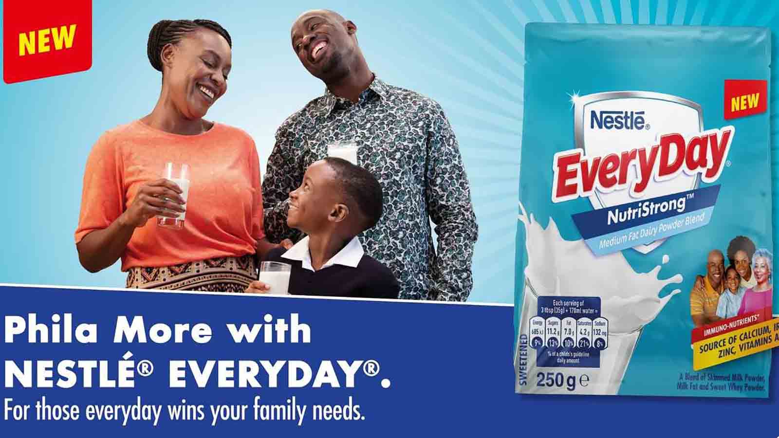 Nestlé tackles hidden hunger in SA with launch of new dairy powder drink dubbed NESTLÉ EVERYDAY