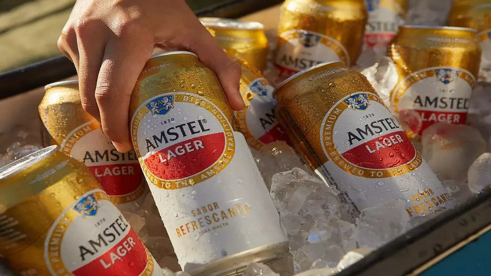 Amstel Lager rebrands its beer packaging to be more appealing to consumers
