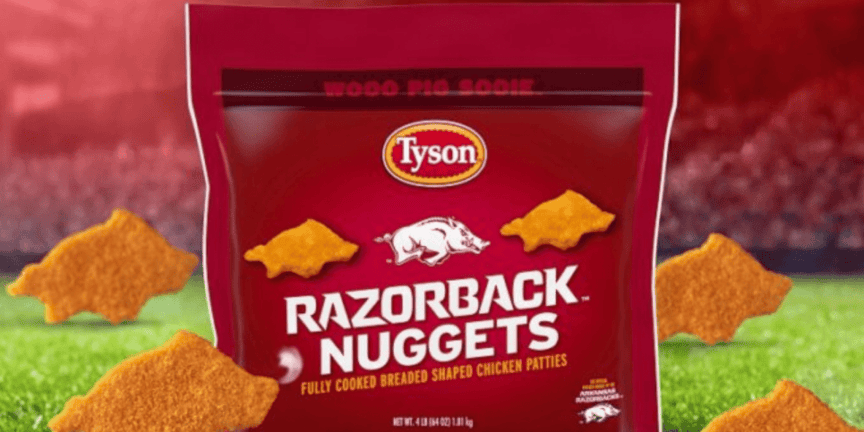 Tyson Razorback Icon Tyson Foods unveils new Razorback Nuggets for Arkansas Football Season ...